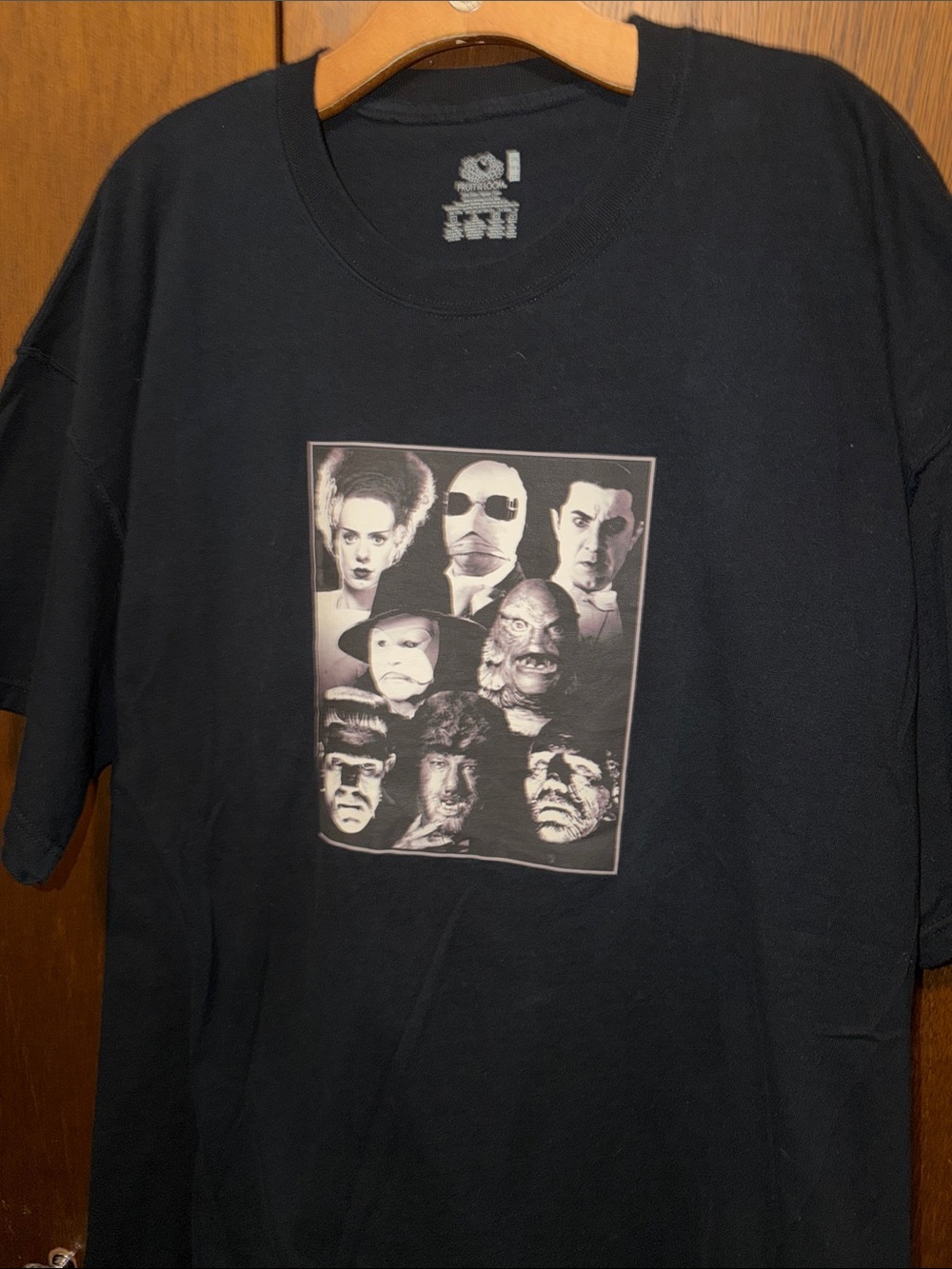 Fruit of the Loom Black Short-Sleeve Classic Monster Collage Tee